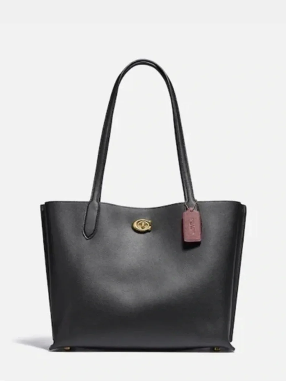 Coach Willow Black Leather Tote with Gold Hardware NWT